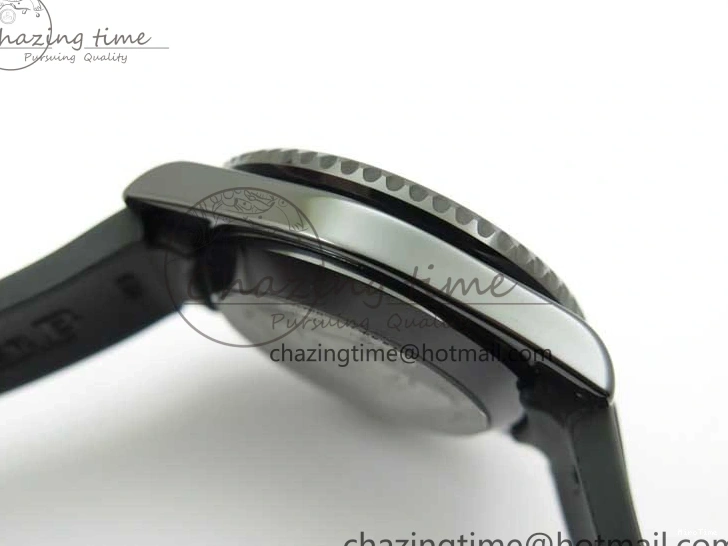 MiroTime 1227 Submariner 40mm Black Ceramic 5GF Best Edition Blue Candy Dial on Black Rubber Strap SA FashionForward 2473